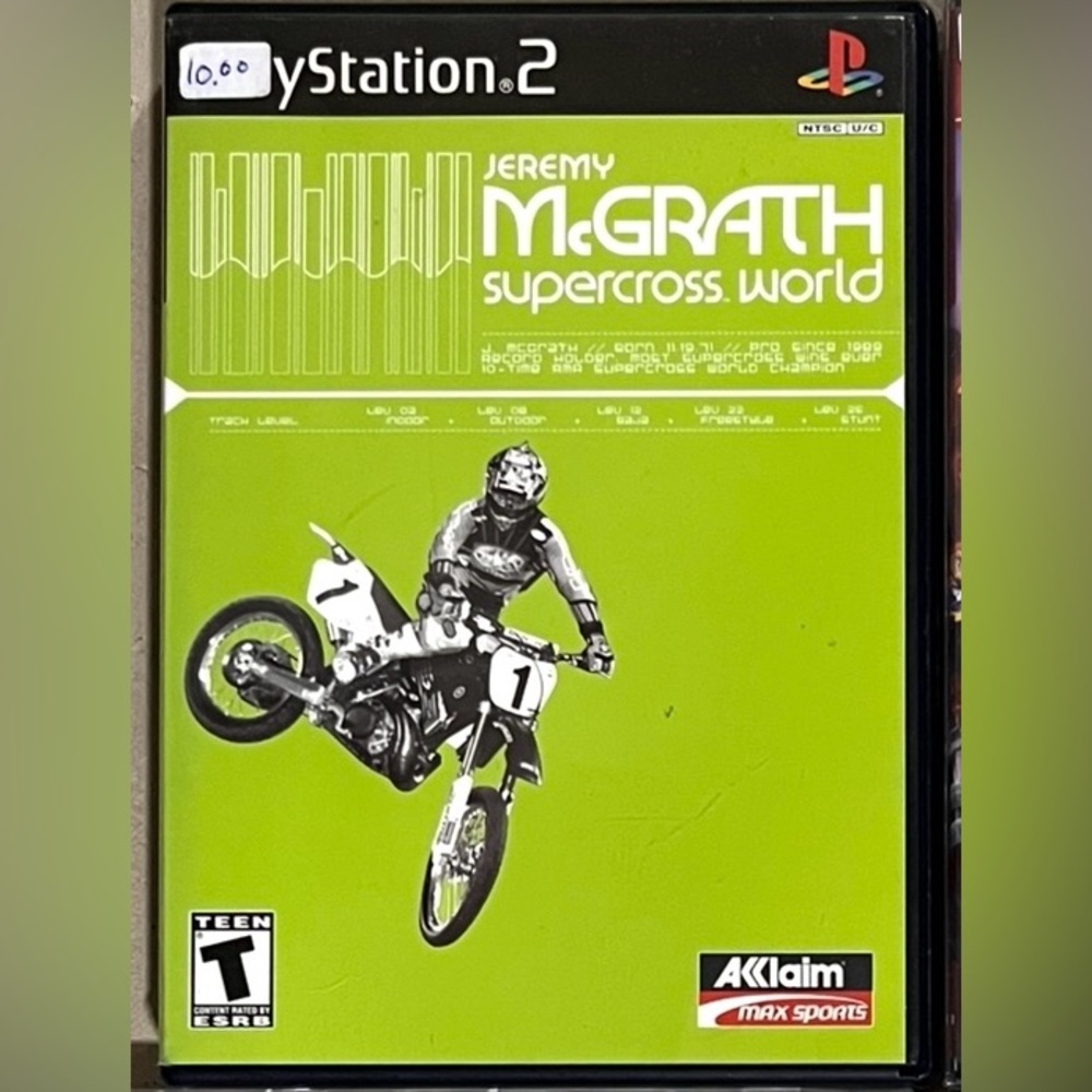 Sony PlayStation 2 Jeremy McGrath Supercross World - Green Cover